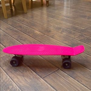 Pink Pennyboard with Purple Wheels